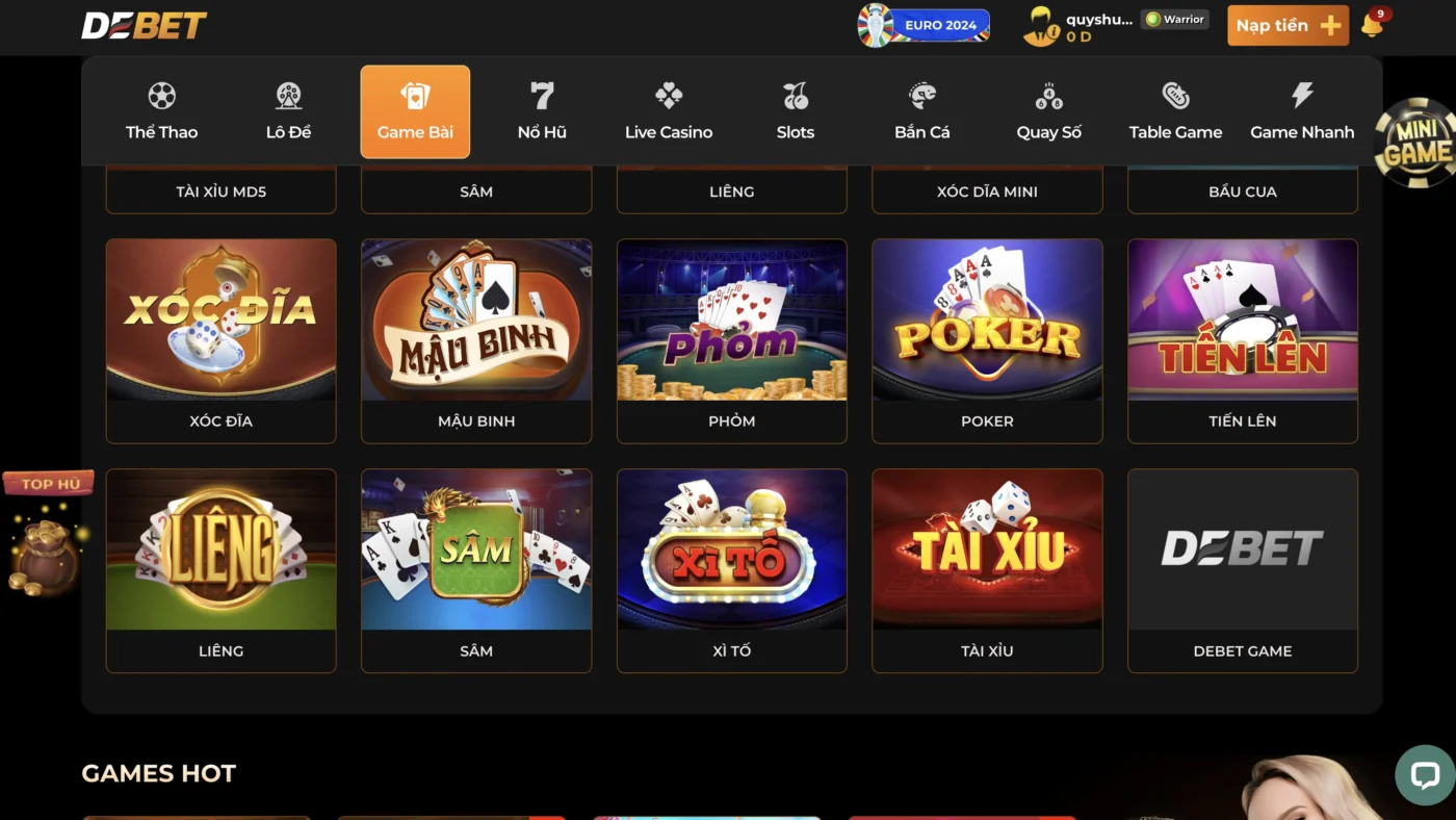 Vài nét về game Sâm lốc của Debet 