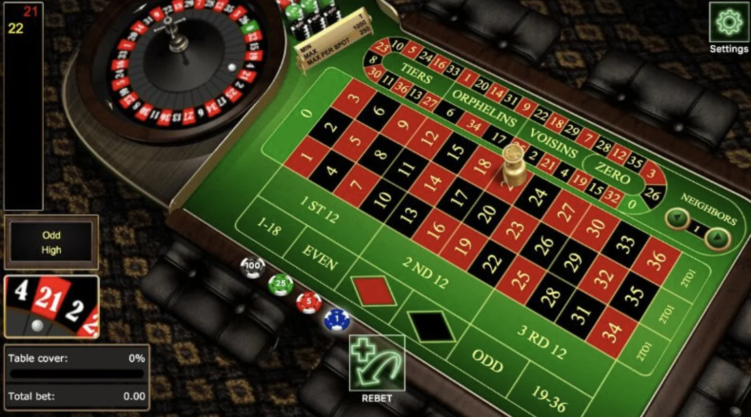 Roulette tại Debet siêu thú vị